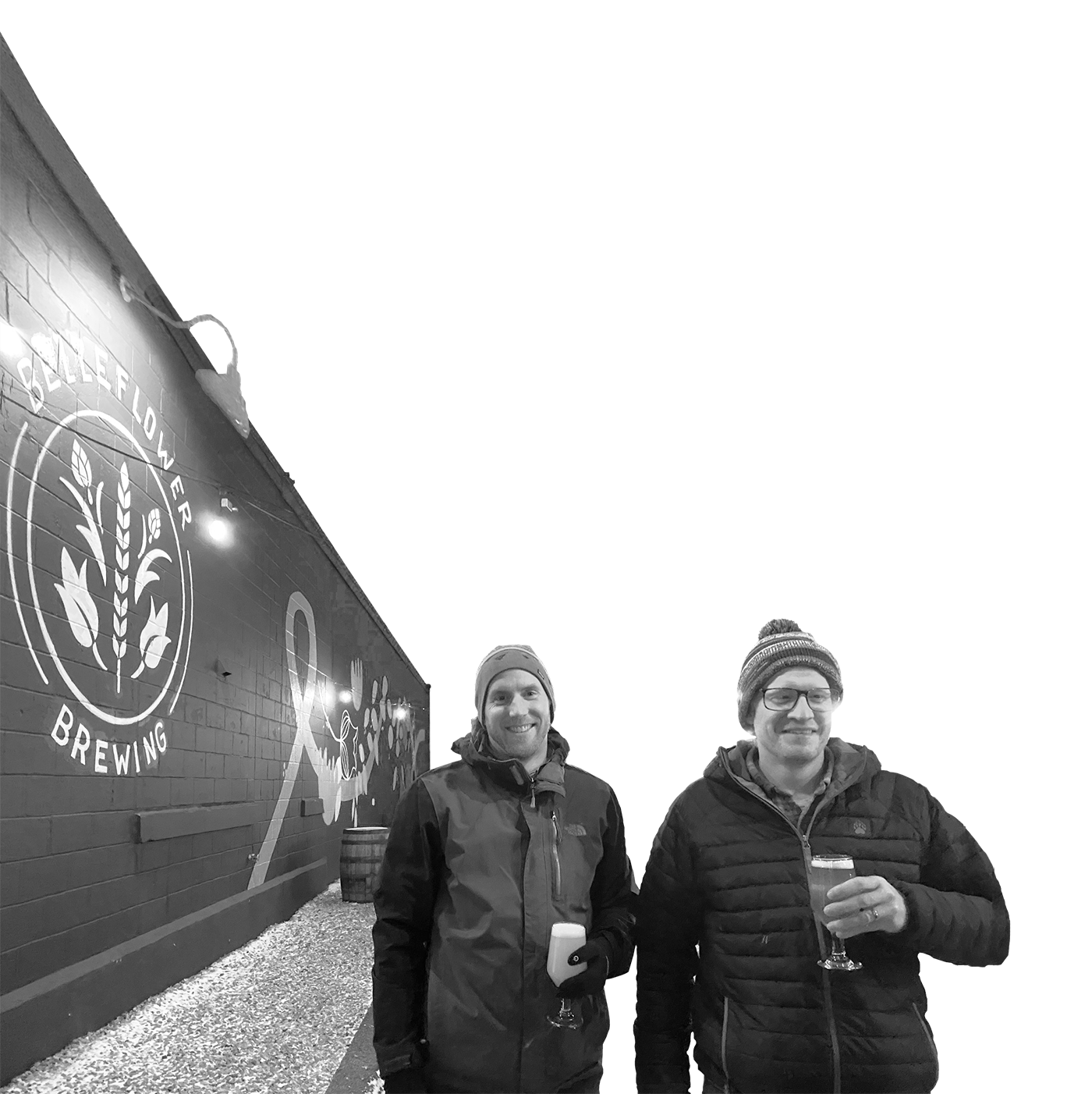 two men at brewery